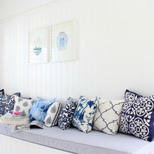 Blue and white