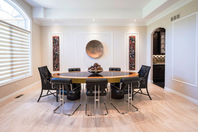 Inspiration for a transitional dining room remodel in Detroit