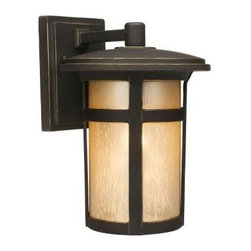 Hampton Bay - Hampton Bay Outdoor Lanterns. Round Craftsman Wall-Mount 1-Light Outdoor Dark Ru - Outdoor Wall Lights And Sconces