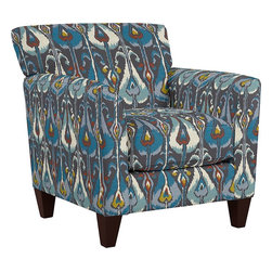 Allegra Premier Stationary Occasional Chair by La-Z-Boy shown in Indigo - Products