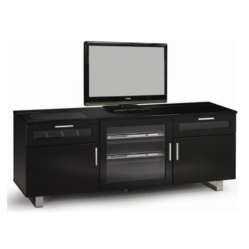 Coaster | Contemporary TV Console | High Gloss Black -$502.84