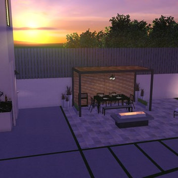 Modern Backyard | Lap Pool and Custom Pergola