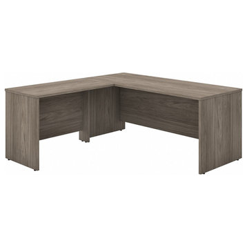 Pemberly Row 72W x 30D L Shaped Desk in Modern Hickory - Engineered Wood