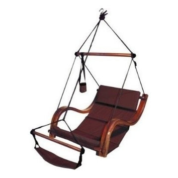 Hammaka Nami Swing Hanging Hammock Wave Lounge Chair, Burgundy
