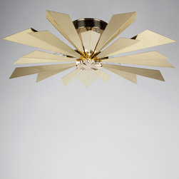California Sunburst 24 Flush Mount by Tony Duquette by Remains Lighting - Flush-mount Ceiling Lighting
