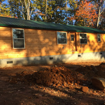 Front of cabin before porch installation