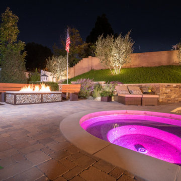 Custom Fire Pit and Benches