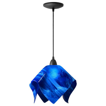 Jezebel Radiance Flame Pendant, Large, Cobalt Blue