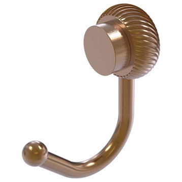 Venus Robe Hook With Twist Accents, Brushed Bronze