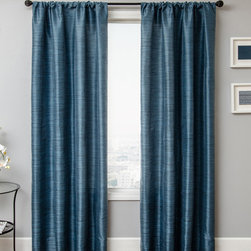 Blindsgalore Signature Drapery Panel: Borgata Silk Stripe - Curtains