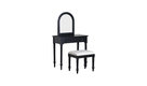 Powell Blackledge Vanity With Stool, Black