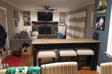 Family room - transitional family room idea in Boston