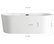 Tisbury Oval Freestanding Bathtub, White Acrylic, 67"