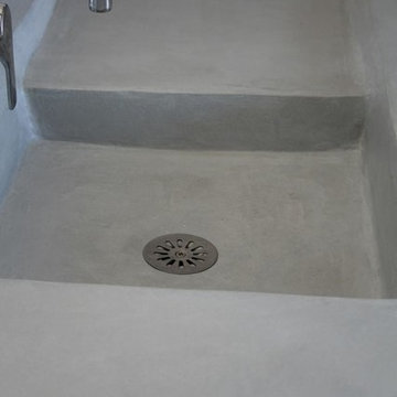 plan de travail en béton ciré