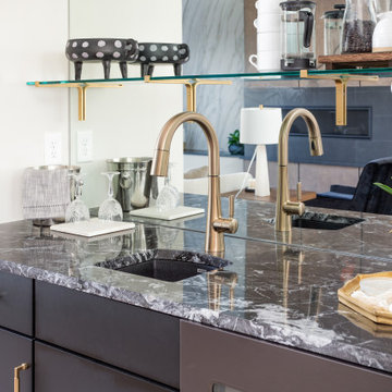 Eternal Gold Porcelain Hood & Backsplash