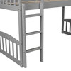 Gray Twin Traditional Manufactured Wood and Solid Wood Bunk Bed