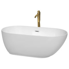 Sunstruck Oval Freestanding Bath With Fluted Shroud and Center Drain -  Contemporary - Bathtubs - by The Stock Market