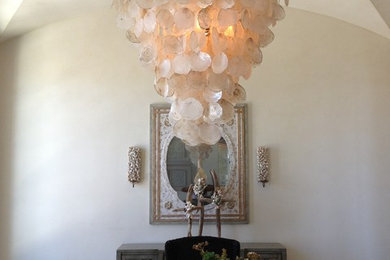 Example of a trendy dining room design in Dallas