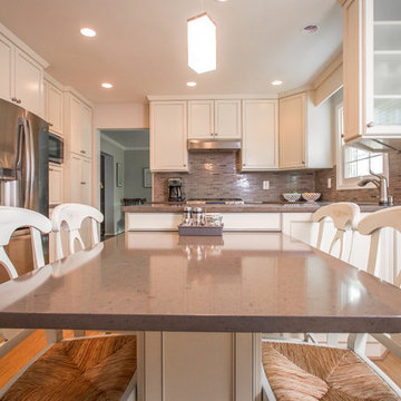 Transitional Gray & White Kitchen