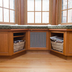 Custom Cherry window seat with Notebook shelf/charging station - Products