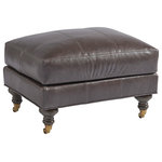 Barclay Butera - Oxford Leather Ottoman - The sleek horizontal lines of the Oxford series make the design a classic in the making.