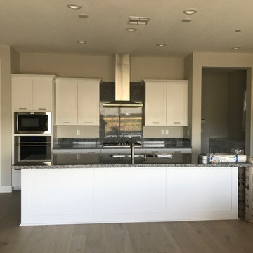 BEFORE PHOTO: Modern Walnut Wrapped Gallery Kitchen