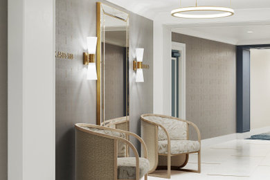 Example of a minimalist hallway design in Miami