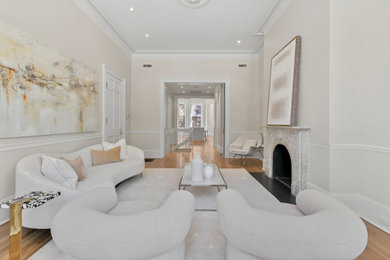 Living room - traditional living room idea in Boston