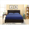 Modus Furniture Ledge Upholstered Platform Bed with Square Headboard in Chocolat