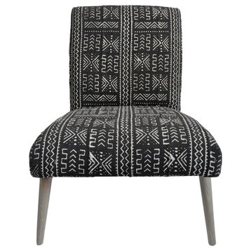 Mudcloth Black & White Side Chair