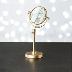 Standing Brass Magnifying Glass | CB2 - Mirrors