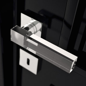 Angelo Modern Crystal Privacy Pin Door Handle