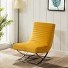 Jules Tufted Velvet Accent Chair, Yellow