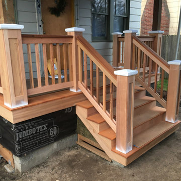 Historic front porch rebuild replication