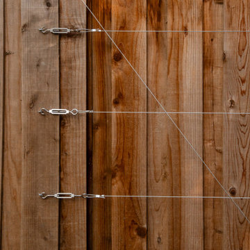 Custom Cable Trellis Detail with Sculptural V-Pattern