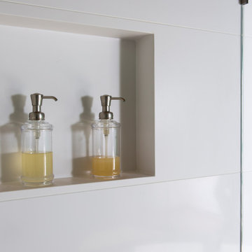 Custom Quartz Shower w/ Frameless Glass
