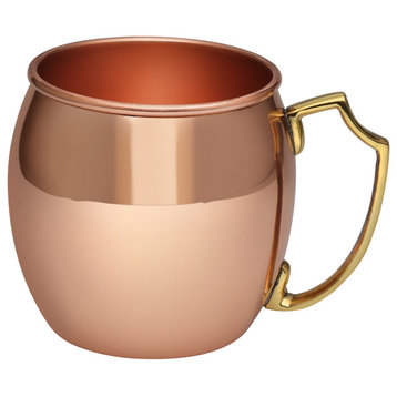 The Classic Pure Copper Moscow Mule Barrel Mug, 16 Oz