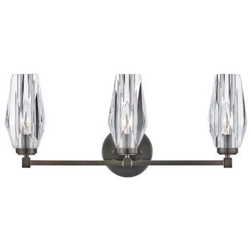 3 Light Vanity Light In Modern and Glam Style-10.25 Inches Tall and 23.5 Inches