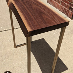 Live Edge Table for Entryway or Foyer Black Walnut - Console Tables