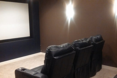 Inspiration for a home theater remodel in Omaha