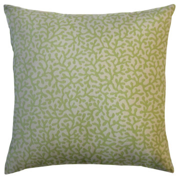 The Pillow Collection Green McAndrew Throw Pillow, 24"x24"
