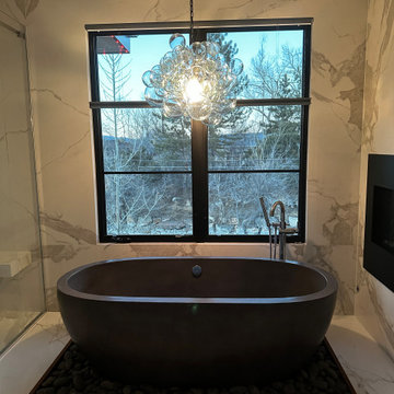 Sleek, Spa-like Master Bath Remodel- Tub