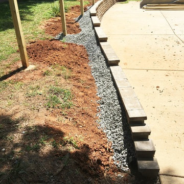 Horizontal Fence with Retaining Wall
