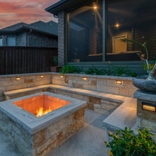 outdoor sunken fire pit