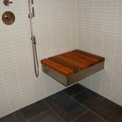 Teak Mobile Shower Bench - Shower Benches & Seats