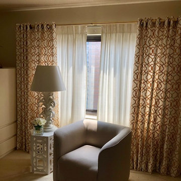 Cream & Gold Grommet Drapes