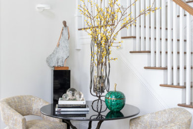 Entryway - transitional entryway idea in New York