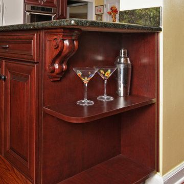 Cordovan Cherry and Deep Blue Granite Makeover