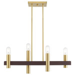 Livex Lighting - Livex Lighting 46864-12 Helsinki - Four Light Chandelier - Adding to the eclectic and nostalgic feel, this fuHelsinki Four Light  Satin Brass/BronzeUL: Suitable for damp locations Energy Star Qualified: n/a ADA Certified: n/a  *Number of Lights: Lamp: 4-*Wattage:60w Medium Base bulb(s) *Bulb Included:No *Bulb Type:Medium Base *Finish Type:Satin Brass/Bronze