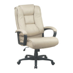 Deluxe Leather Executive High Back Office Chair - Office Chairs